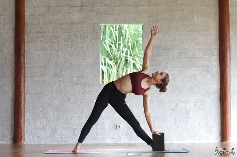Shanti-Som Wellbeing Retreat triangle yoga blocks